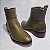Bota Couro Bico Redondo Verde Oliva Studio Calzature - Imagem 2