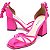 Sandalia Couro Skin Touch Rosa Eletric Dumond - Imagem 1