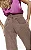 Calça Jeans Slouchy Cigarrete Cintura Alta DenimZero Marrom - Imagem 3