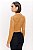 Blusa Decote Debrum Largo Bege Ambar Dimy - Imagem 2