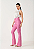 Calça Jeans Flare Alongodado Cintura Hot Pants DenimZero Rosa - Imagem 2
