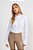 Camisa Cropped Justa Flor de Lis Branco - Imagem 1