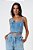 Top Cropped com Flor da Flor de Lis Jeans - Imagem 1