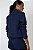 Blazer Cropped Solto Flor de Lis Marinho Navy - Imagem 4