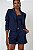 Blazer Cropped Solto Flor de Lis Marinho Navy - Imagem 2