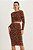 Saia Feminina Malha Jacquard Dimy Animal Print - Imagem 1