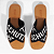 Sandália Rasteira Flat de X Schutz Logo Preta - Imagem 3