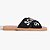 Sandália Rasteira Flat de X Schutz Logo Preta - Imagem 1