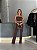 Conj. Sued Pérolas Cropped Corset/Calça Flare ! - Imagem 3