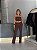 Conj. Sued Pérolas Cropped Corset/Calça Flare ! - Imagem 1