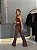 Conj. Sued Pérolas Cropped Corset/Calça Flare ! - Imagem 4