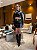 Conj. Couro PU Jaqueta Cropped/Saia Cinto ! - Imagem 3
