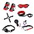Kit Sadomasoquismo Bondage 11 Peças BDSM Mordaça Chicote Palmatoria Fetiche Motel SexShop Erotico - Imagem 1