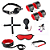 Kit Sadomasoquismo Bondage 11 Peças BDSM Mordaça Chicote Palmatoria Fetiche Motel SexShop Erotico - Imagem 6