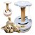 Poste Arranhador para Gatos Brinquedo Duplo Divertido Sisal MDF - Imagem 1