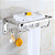 Toalheiro Varal Inox Dobravel Prateleira Suporte Gancho Luxo - Imagem 8