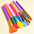 Kit Com 15 Pincéis De Maquiagem Profissional Pincel Colorido - Imagem 10