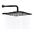 Ducha Chuveiro Inox Quadrado Slim 20X20 Preto Fosco Parede - Imagem 7
