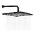Ducha Chuveiro Inox Quadrado Slim 20X20 Preto Fosco Parede - Imagem 10