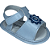 Sandália Bebê Menino Recém Nascido Chinelo Macio Confort Bibi Lili Cor:Azul Bebê/Âncora - Imagem 1