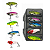 Kit Com 5 Isca Artificial Pesca Profissional Tucunaré Robalo - Imagem 1