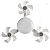 Ventilador De Teto Drone Controle Remoto Lâmpada Led 60w Silencioso - Imagem 7
