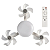 Ventilador De Teto Drone Controle Remoto Lâmpada Led 60w Silencioso - Imagem 1