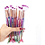 Kit 10 Pincéis Sereia De Maquiagem P/ Sombra Blush Contorno Luxo Com Estojo - Imagem 1