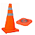 Cone Sinalização Segurança Balizador Refletivo Dobrável 50cm - Imagem 1