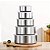 Conjunto 5 Potes Inox Com Tampa Cozinha Despensa Geladeira - Imagem 4