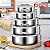 Conjunto 5 Potes Inox Com Tampa Cozinha Despensa Geladeira - Imagem 2