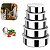 Conjunto 5 Potes Inox Com Tampa Cozinha Despensa Geladeira - Imagem 1