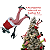 Enfeite Árvore De Natal Pernas Mamãe Noel Com Movimento Luxo - Imagem 5