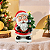 Papai Noel Natal Musical Com Movimentos Olhos Led Árvore Decoração Natalina - Imagem 2