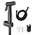 Ducha Higienica Prata Preto Fosco Metal Lavabo Luxo - Imagem 2