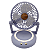 Ventilador Mesa Portatil Giratório Maquiagem Cozinha Quarto - Imagem 5