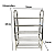 Sapateira 5 Prateleiras Inox Estante Vertical 30 Sapatos - Imagem 2