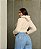 Jaqueta Cropped Feminina Teddy Couro Fake Manga Longa - Imagem 3