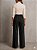 Calça Wide Leg Feminina Veludo Coletê Cintura Alta - Imagem 4