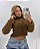 Blusa Sherpa Gola Alta Manga Longa Feminina - Imagem 1