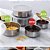 kit 5 potes tigelas inox guarda alimento bowl saladeira jogo vasilha com tampa h - Imagem 4