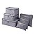 Kit 6 Sacos Bolsas Organizador Mala Roupas Bagagem Viagem Cinza (6619) - Imagem 1