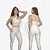 CONJUNTO CANELADO DE COMPRESSÃO OFF-WHITE - Imagem 1
