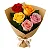 Buquê Com 5 Rosas Coloridas - Imagem 1