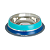Comedouro Inox Duas Cores Dual Azul G - Imagem 1