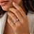 ANEL MEIA ALIANÇA PRATA  COM ZIRCONIAS CORAÇÃO 3MM - Imagem 1
