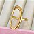 ANEL OVAL MINIMALISTA AÇO DOURADO - Imagem 1