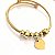 BRACELETE FEMININO AÇO COM BERLOQUES ESFERAS E PIN - Imagem 1