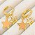 BRINCO ARGOLA COM DUAS ESTRELAS PEND - Imagem 1