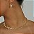 Conjunto - CONJUNTO 3PÇ  GARGANTILHA CHOKER MISTA METADE RIVIERA E METADE EM PEROLAS BARROCAS MAIS BRINCOS FIXO COM PEROLA PENDENTE 18K - Imagem 1